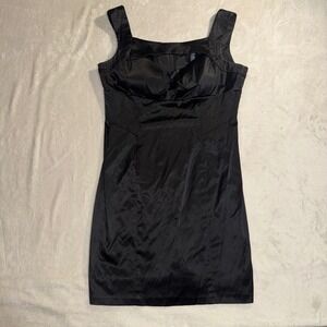 Kouture by Kimora Black Satin Cocktail Dress Sweetheart Neckline‎ XL K542S608